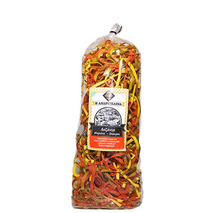 Ανδρίτσαινα - Λαζάνια Ντομάτα-Σπανάκι